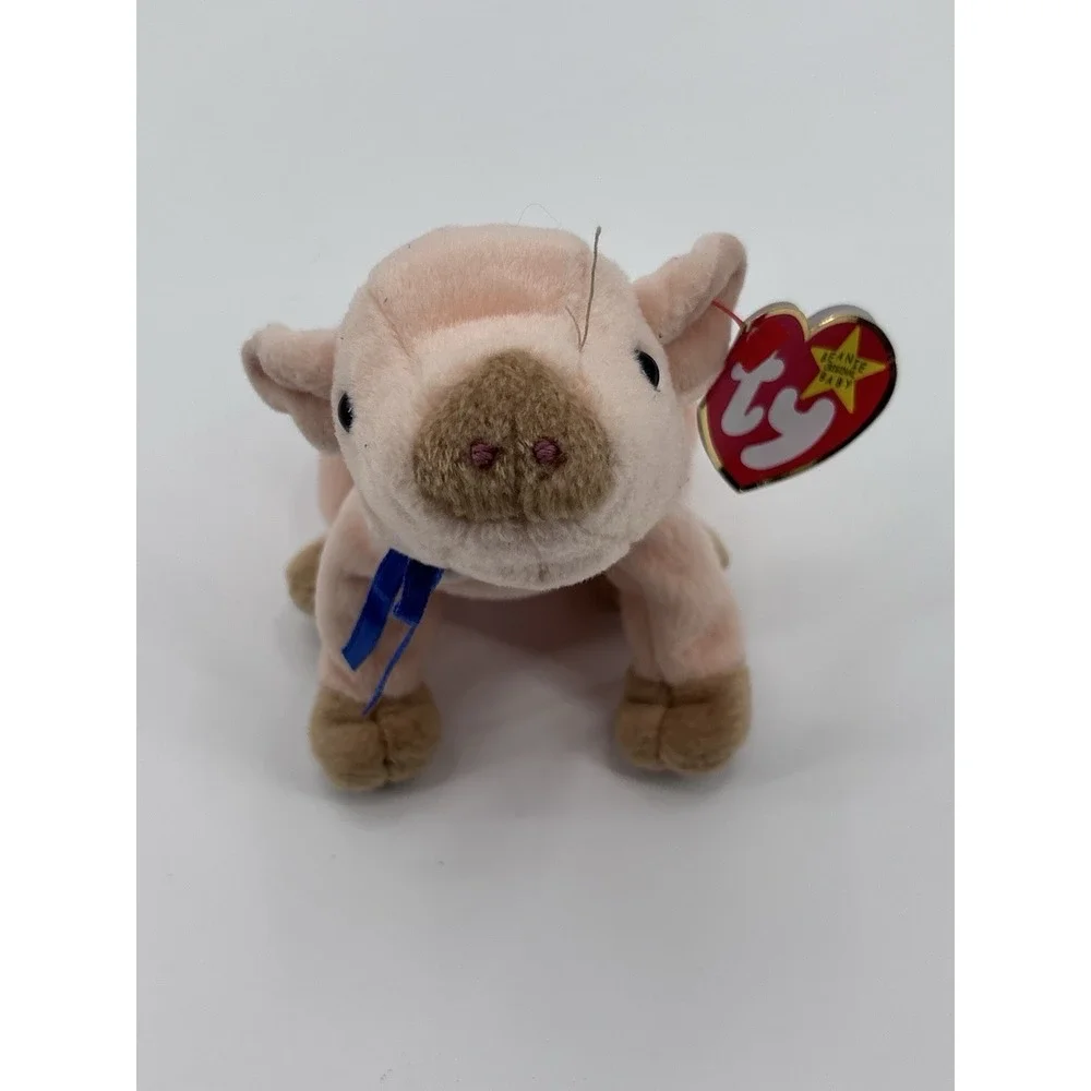 Ty Beanie Baby Knuckles Pig NWT Retired 1990s Pink Farm‎ Plush Toy